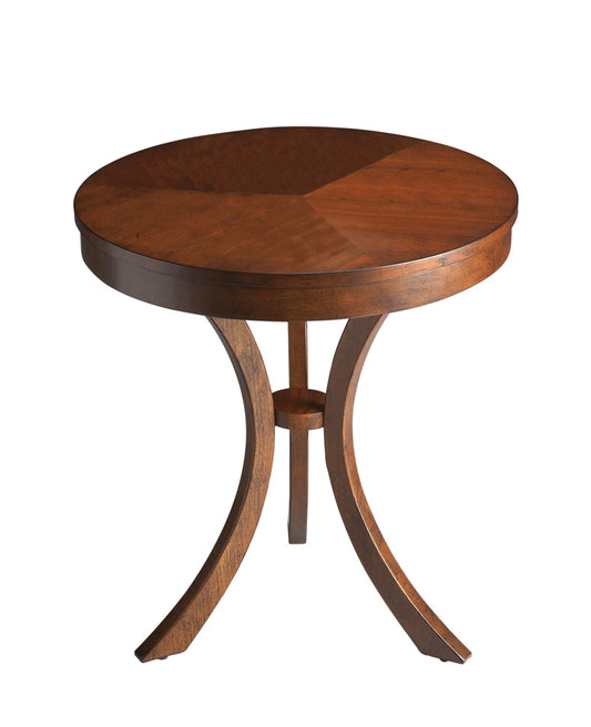 Butler Specialty Company - Gerard 24 in. W Round Wood Side Table, Medium Brown - 7007040