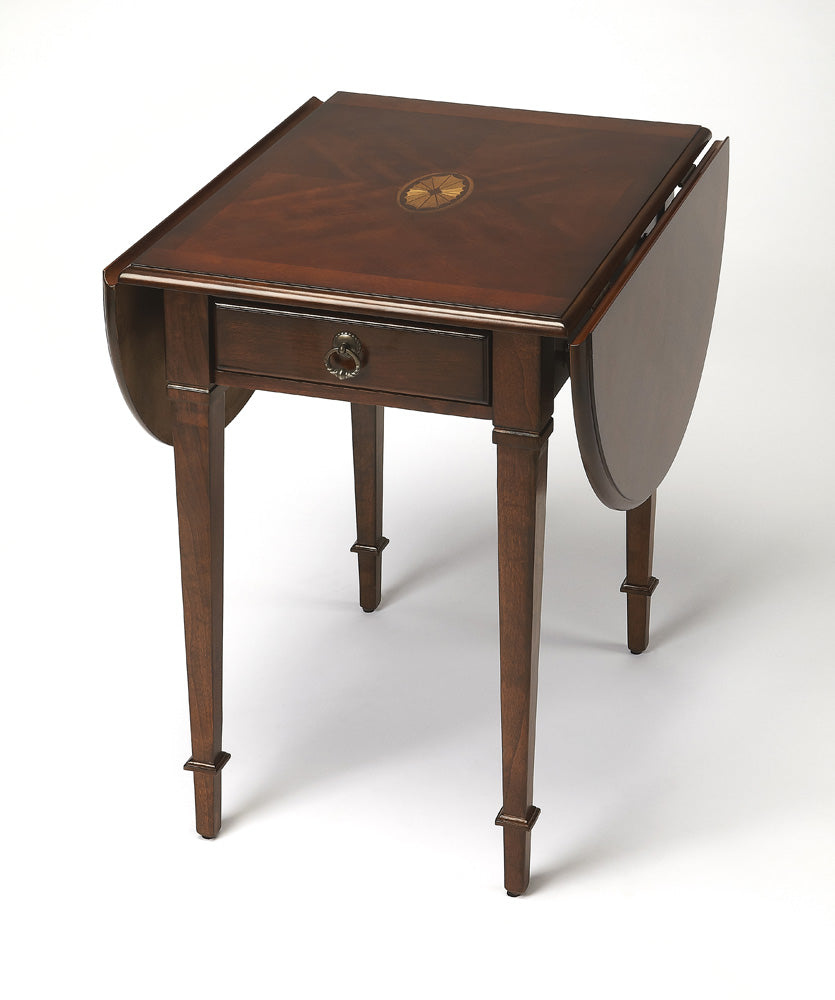 Butler Specialty Company - Glenview 19 in. W Rectangular Wood 1 Drawer Pembroke Side Table, Dark Brown - 1576024