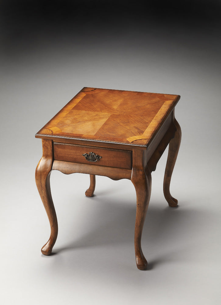 Butler Specialty Company - Grace 21 in. W Rectangular Wood 1 Drawer End Table, Medium Brown - 3022101