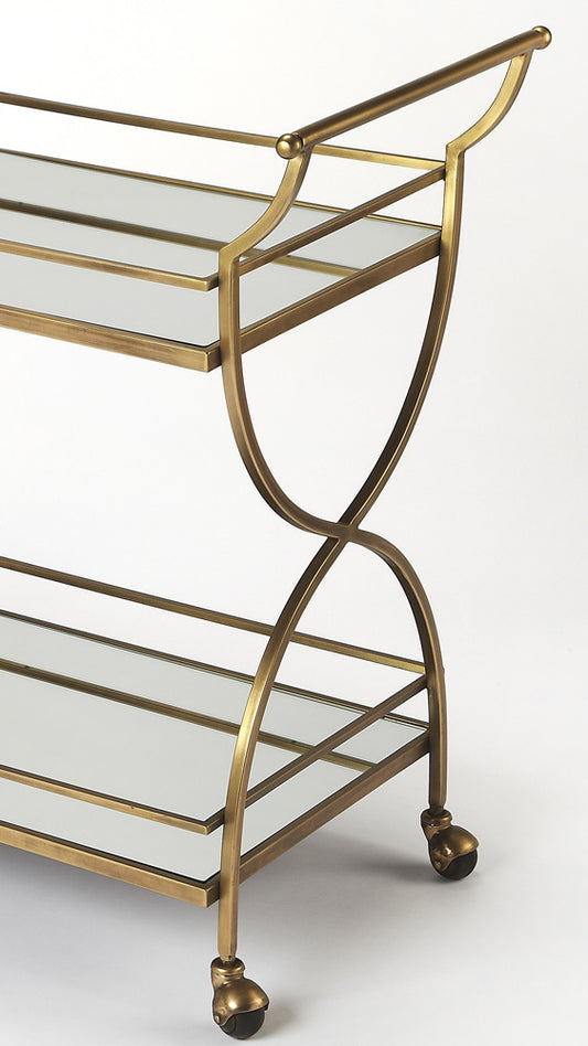 Butler Specialty Company - Graci Antique Bar Cart, Gold - 3821226