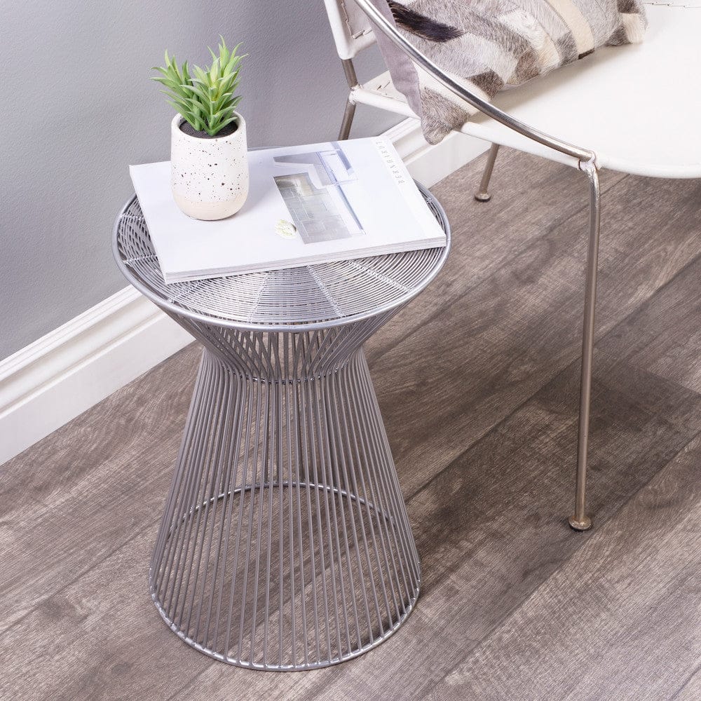 Butler Specialty Company - Greeley 13.25 in. W Round Metal Side Table, Silver - 2896220 view 6