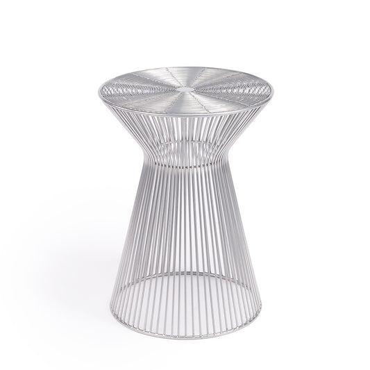 Butler Specialty Company - Greeley 13.25 in. W Round Metal Side Table, Silver - 2896220