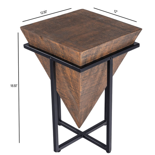 Butler Specialty Company - Gulnaria Wood & Metal Side Table, Dark Brown - 5455140