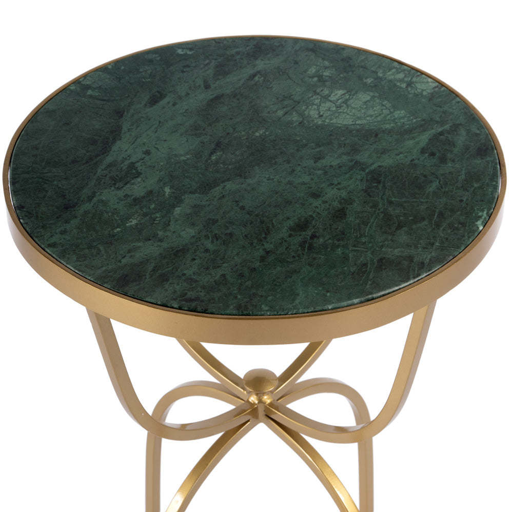 Butler Specialty Company - Hager 16 in. W Round Marble & Metal Side Table, Green - 2877475 view 6