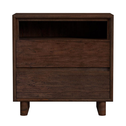 Butler Specialty Company - Halmstad 24 in. W Wood Panel 2 Drawer Nightstand w Soft-Closing Drawers, Brown - 5768497 View 2