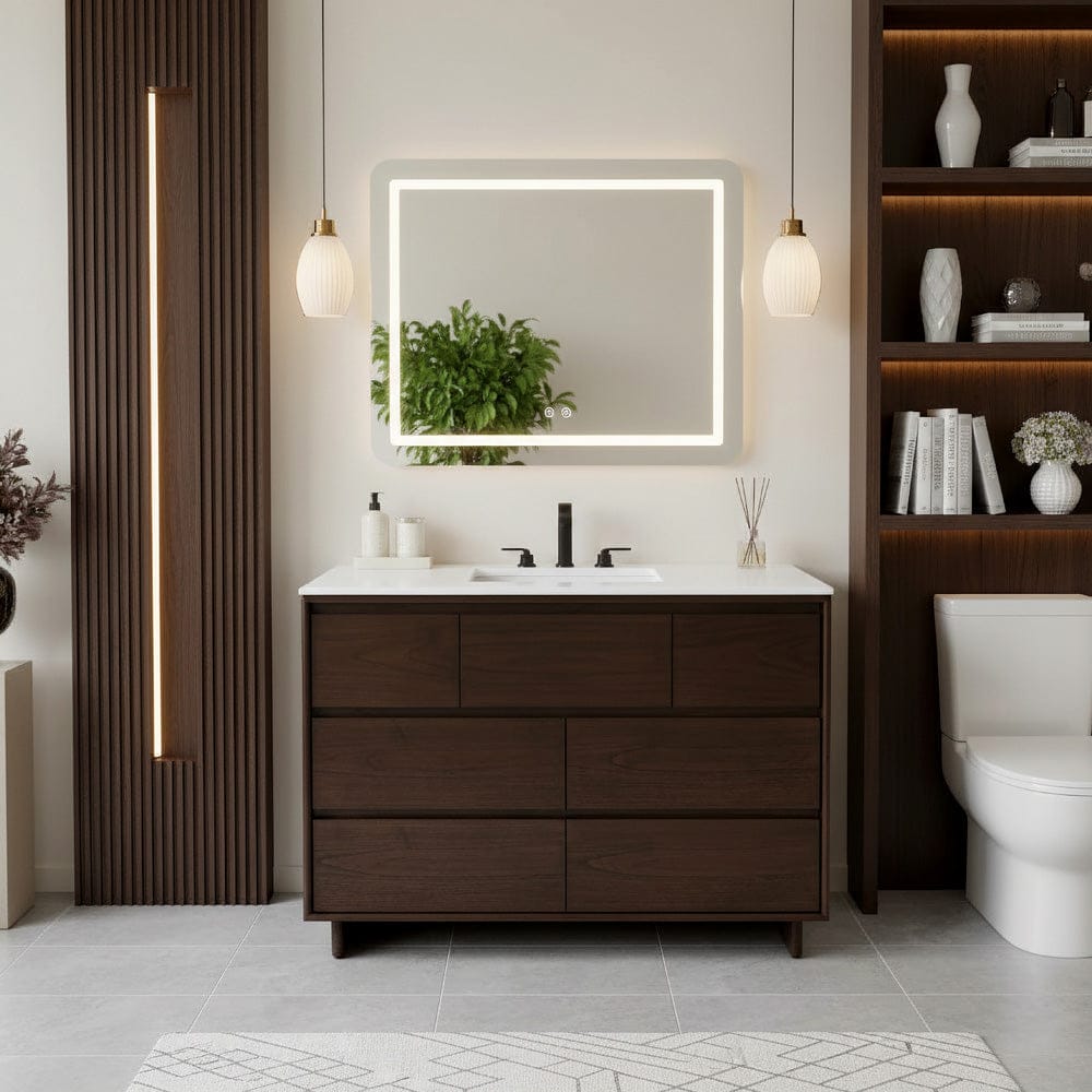 Butler Specialty Company - Halmstad 48 in. W Rectangular Wood Single Sink 6 Drawer Vanity Set, Brown - 6268497 view 4