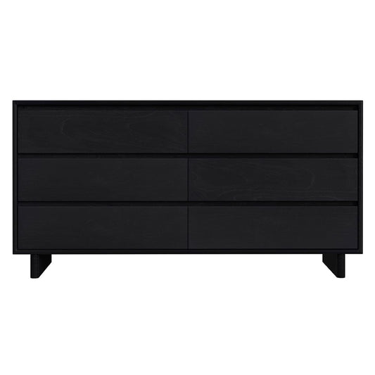 Butler Specialty Company - Halmstad 62 in. W Rectangular Wood Panel 6 Drawer Dresser w Soft Close Drawers, Black - 5766498 View 2