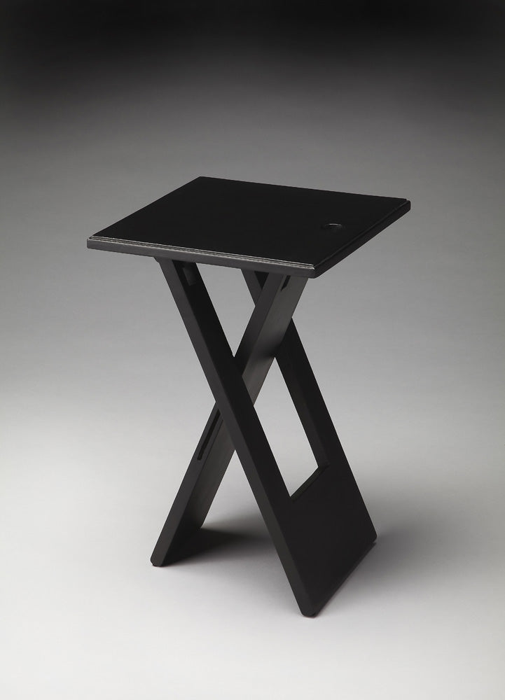 Butler Specialty Company - Hammond 11.75 in. W Square Wood Folding Side Table, Black - 2259295