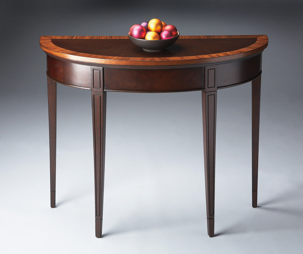Butler Specialty Company - Hampton 36 in. W Demilune Wood Console Table, Dark Brown - 1533211