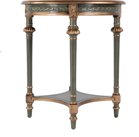 Butler Specialty Company Hellinger 24 in. W Round Wood Tall Open Shelf End Table - Pastel Green - 6162482 view 2