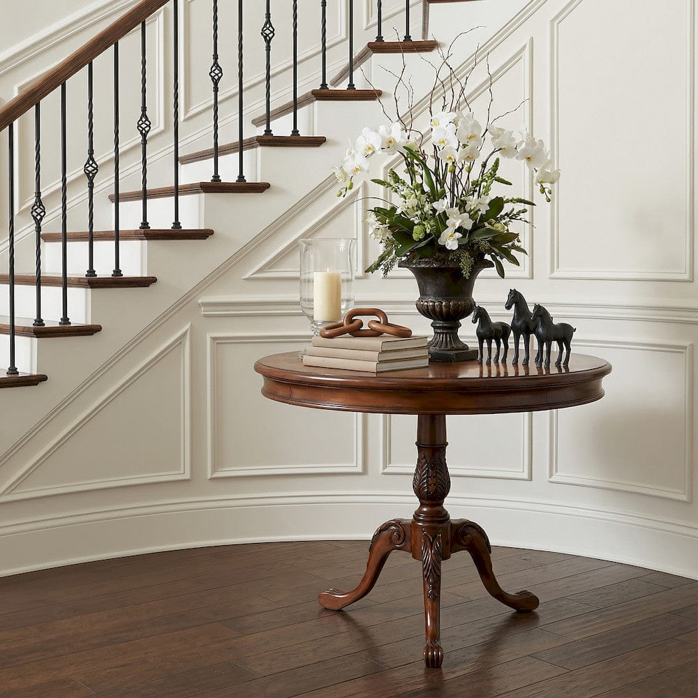 Butler Specialty Company - Heritage - Carissa 30 in. W Round Wood Pedestal Foyer Table, Dark Brown - 533101 view 5