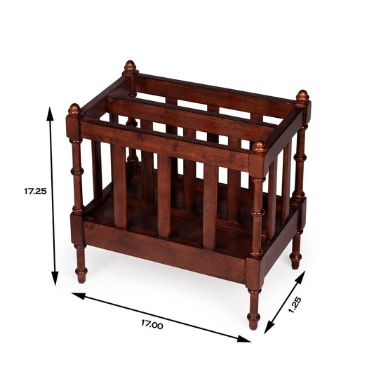 Butler Specialty Company - Holden 17 in. W Rectangular Wood Magazine Basket, Medium Brown - 2214011