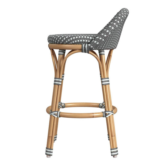 Butler Specialty Company - Inez 24 in. Seat Height Rattan Low Back Counter Stool, Gray - 5981266 view 2
