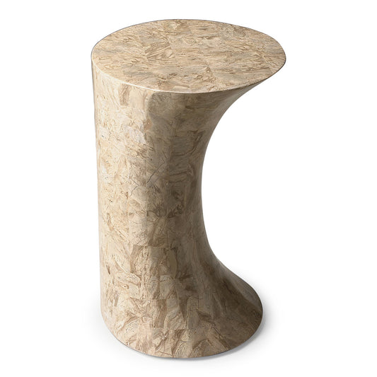 Butler Specialty Company - Jaxon Oval Fossil Stone Side Table, Beige - 5059070