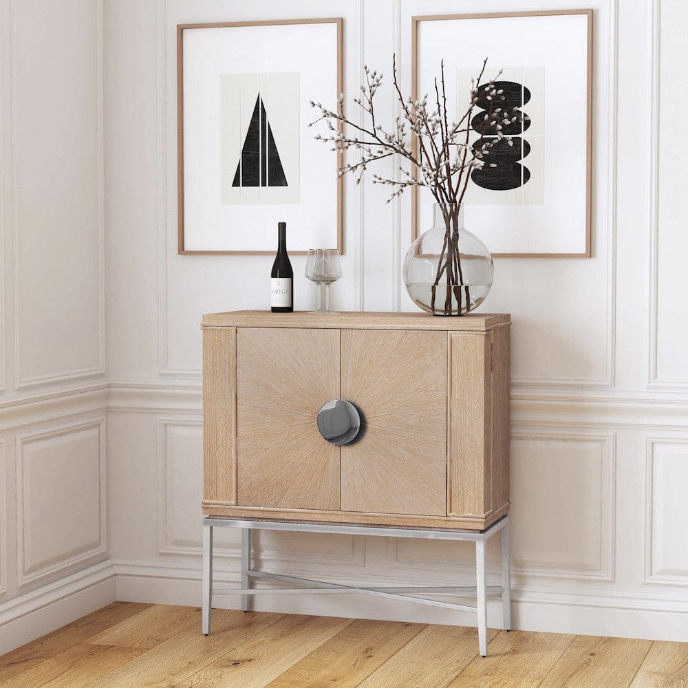 Butler Specialty Company - Joanie 40 in. W Wood & Metal 2 Door Wine Cabinet, Tan/Beige - 5773070 view 7