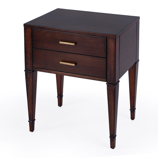 Butler Specialty Company - Kai 24 in. W Rectangular Wood 2 Drawer End Table, Dark Brown - 5713024