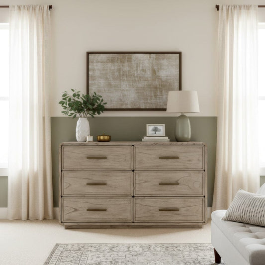 Butler Specialty Company - Keenan 60 in. W Rectangular Wood 6 Drawer Dresser, Medium Brown - 5986505 view 2