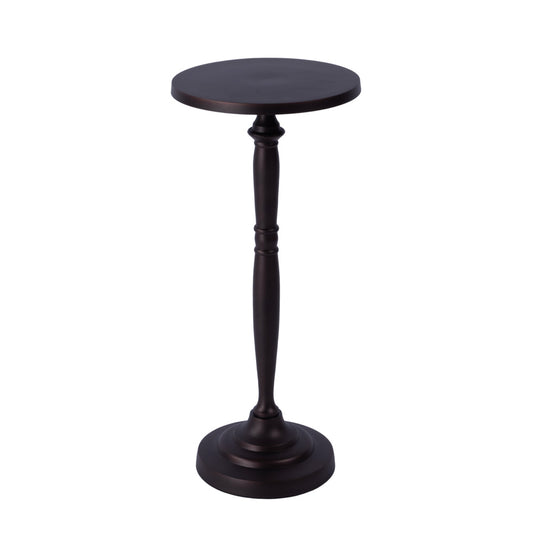 Butler Specialty Company - Landon Outdoor 10 in. Round Metal Pedestal Side Table, Bronze - 4325471