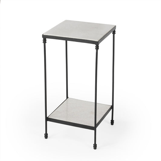 Butler Specialty Company - Larkin 12 in. Square Indoor Marble & Iron Side Table, Assorted Color - 3319025