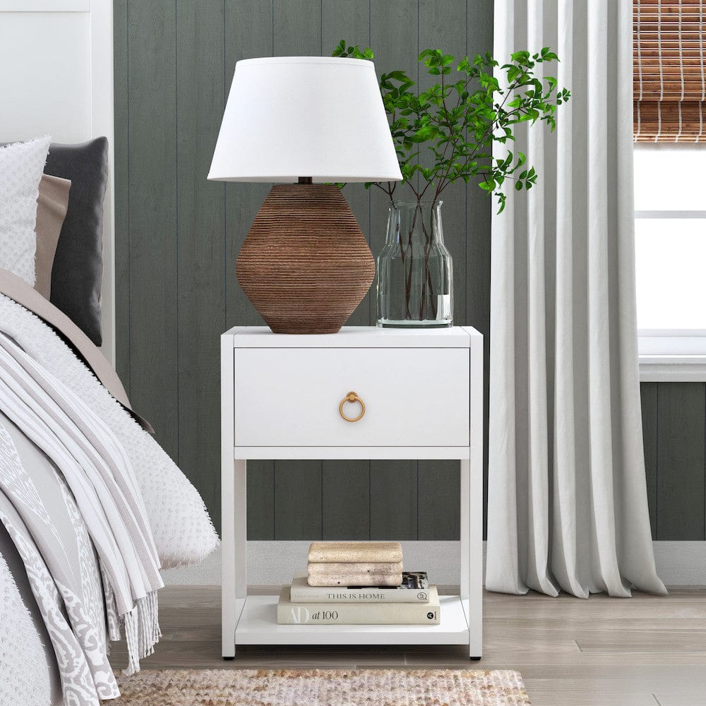 Butler Specialty Company - Lark 21 in. W Rectangular Wood 1 Drawer with Lower Shelf End Table, White - 5384304 view 8