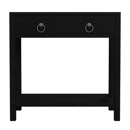 Butler Specialty Company - Lark 30 in W Rectangular Wood 1Drawer Nightstand w Lower Open Shelf, Black - 5675432 View 2
