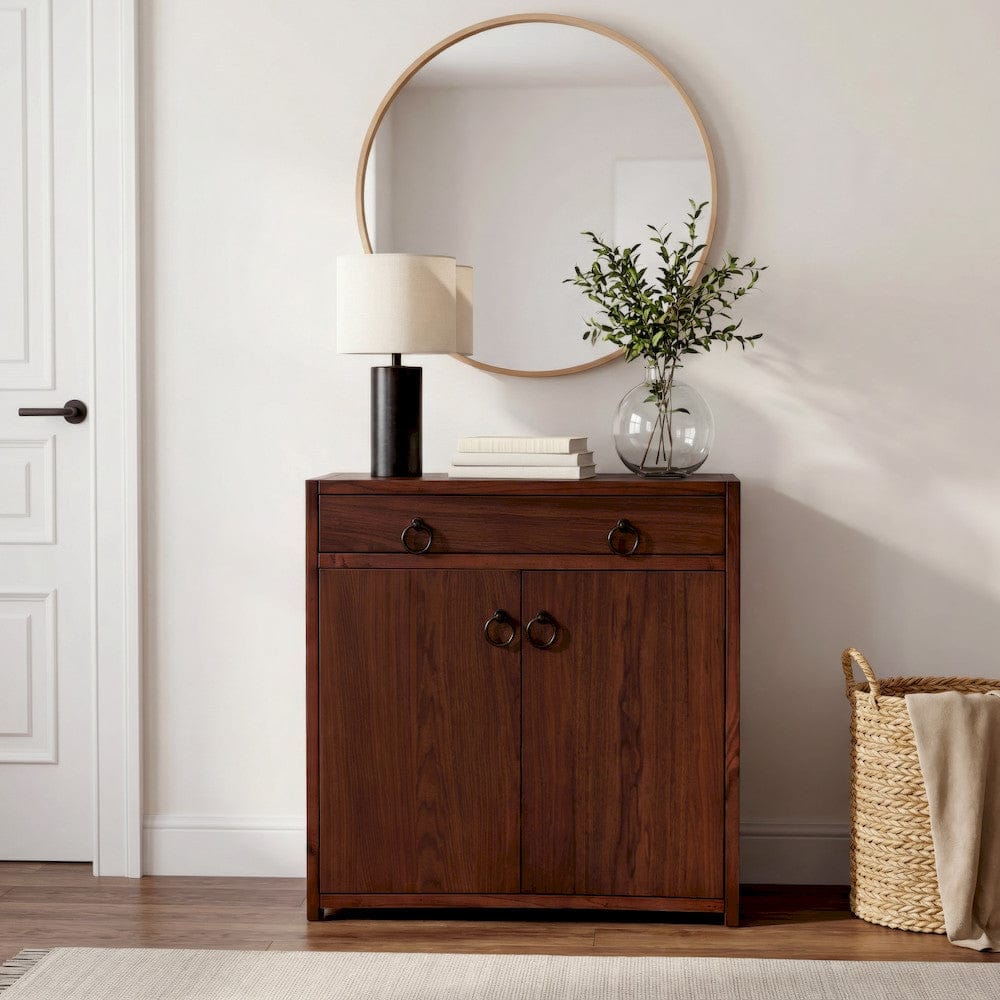 Butler Specialty Company - Lark 31 in. W Rectangular Wood Accent Storage Cabinet w 1 Drawer and 2 Doors, Medium Brown - 5673489 view 6