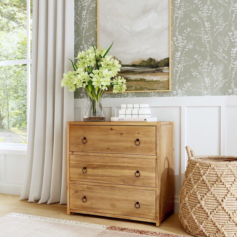 Butler Specialty Company - Lark 34 in. W Rectangular Wood 3 Drawer Dresser, Light Brown - 5392312 view 7