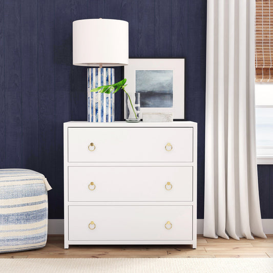 Butler Specialty Company - Lark 34 in. W Rectangular Wood 3 Drawer Dresser, White - 5392304