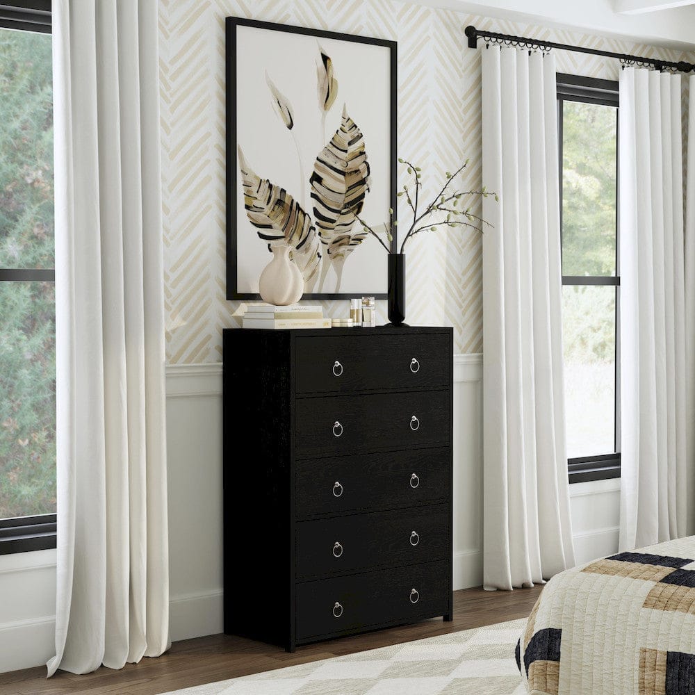 Butler Specialty Company - Lark 36 in. W Rectangular Wood 5 Drawer Dresser/Chest of Drawers, Black - 5672432 view 6