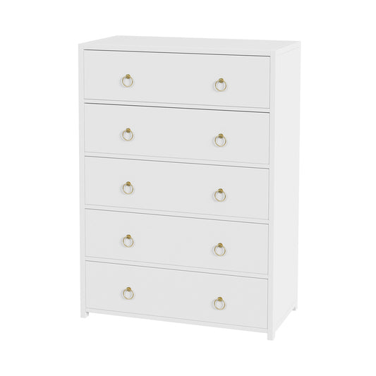 Butler Specialty Company - Lark 36 in. W Rectangular Wood 5 Drawer Dresser, White - 5672304