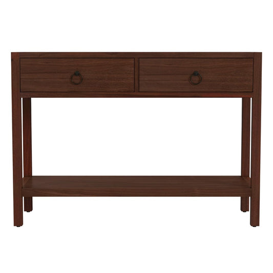 Butler Specialty Company - Lark 44 in. W Rectangular Wood 2 Drawer Console Table w Lower Open Shelf, Medium Brown - 5676489 view 2