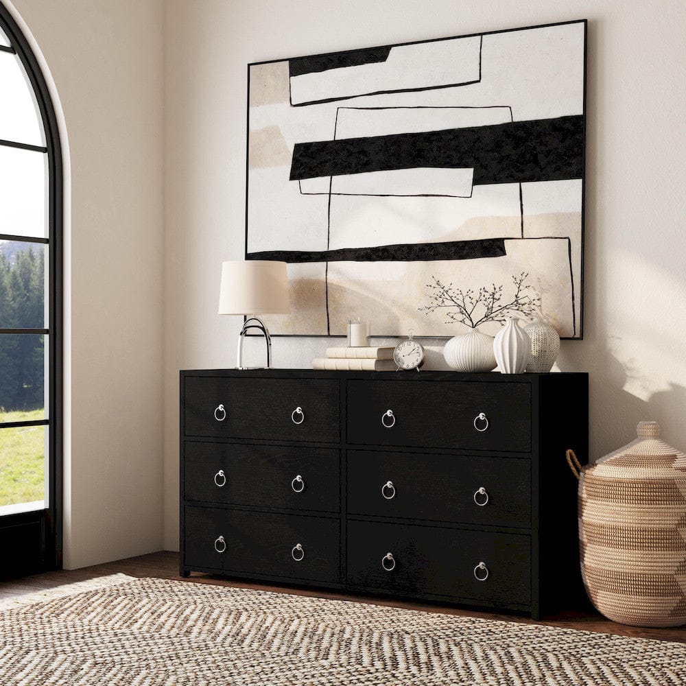 Butler Specialty Company - Lark 60 in. W Rectangular Wood 6 Drawer Dresser, Black - 5525432 view 6