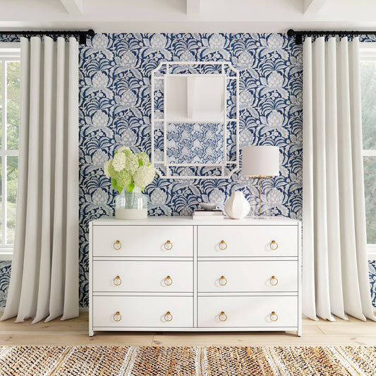 Butler Specialty Company - Lark 60 in. W Rectangular Wood 6 Drawer Dresser, White - 5525304