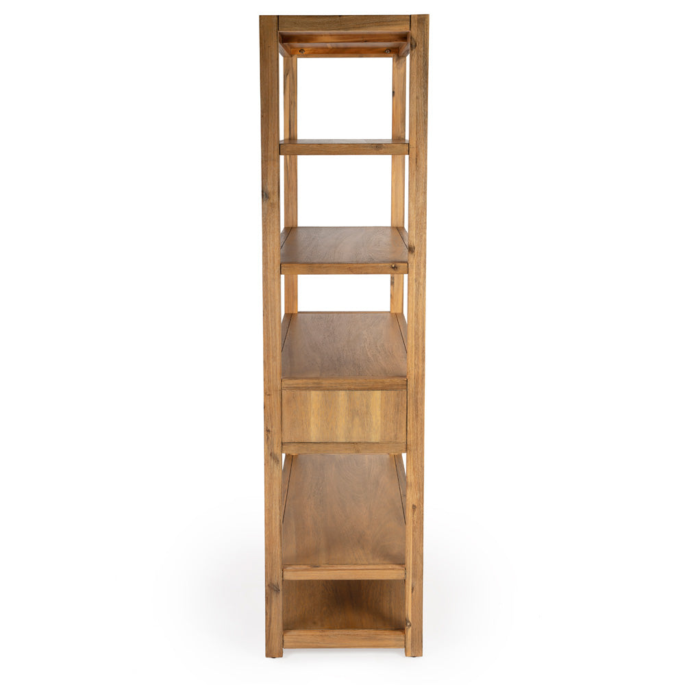 Butler Specialty Company - Lark 70 in. H x 39 in. W Wood 5 Tier Etagere Bookcase, Light Brown - 5391312