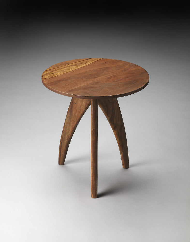 Butler Specialty Company - Lautner 16.5 in. W Round Wood Modern Side Table, Light Brown - 3372140