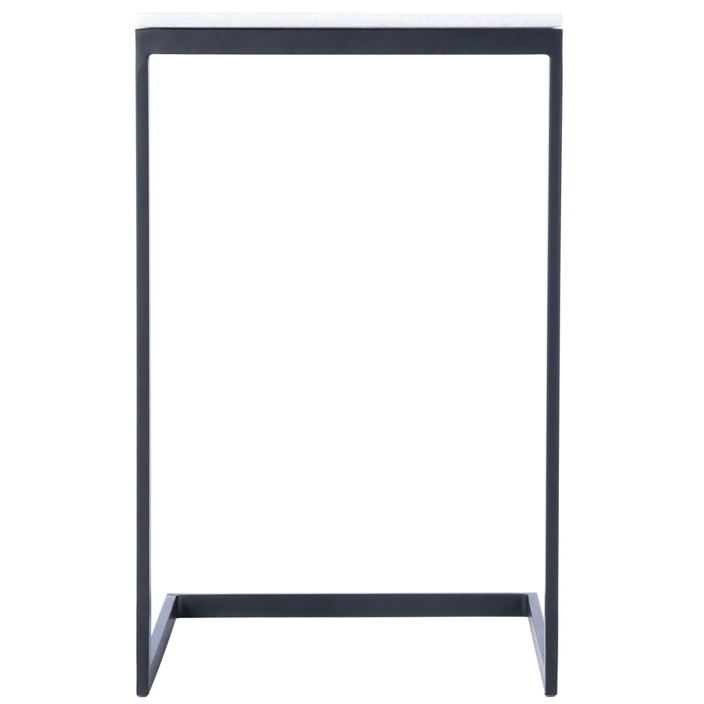 Butler Specialty Company - Lawler 16 in. W Square Marble & Metal C- Side Table, Black/White - 9349295