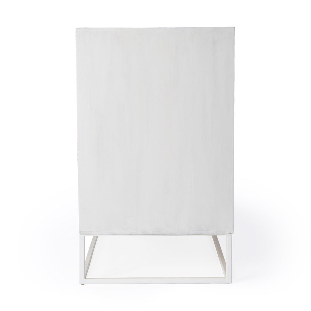 Butler Specialty Company - Lennasa 63 in. W Rectangular Wood Sideboard with 4 Doors and 2 Interior Shelves, White - 5581288