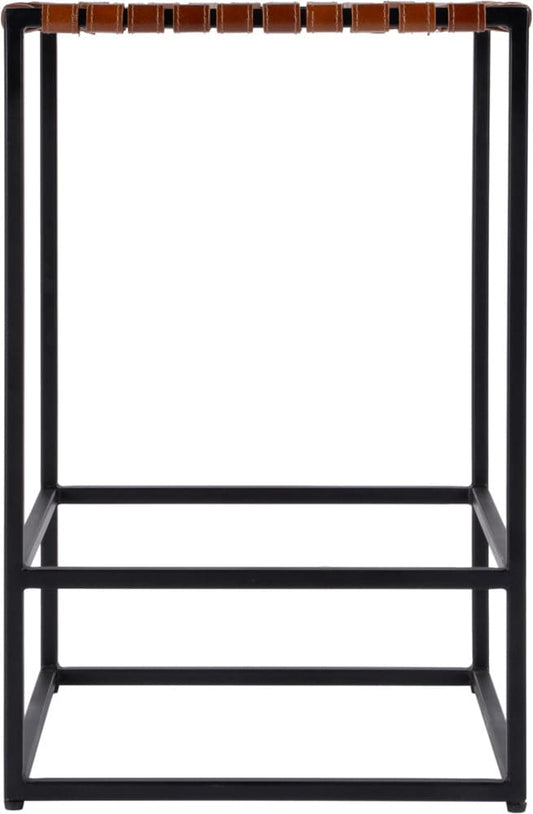 Butler Specialty Company Lowell 24 in Seat Height Leather and Iron Counter Stool - Brown - 5883344 view 2