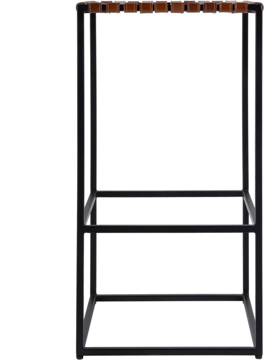 Butler Specialty Company Lowell 30 in. Seat Height Leather and Iron Bar Stool - Brown - 5884344 view 2