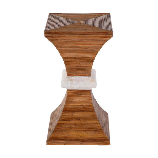 Butler Specialty Company - Marikit 13 in. W Square Wood and Arorog Inlay Side Table, Brown - 5912070 View 2