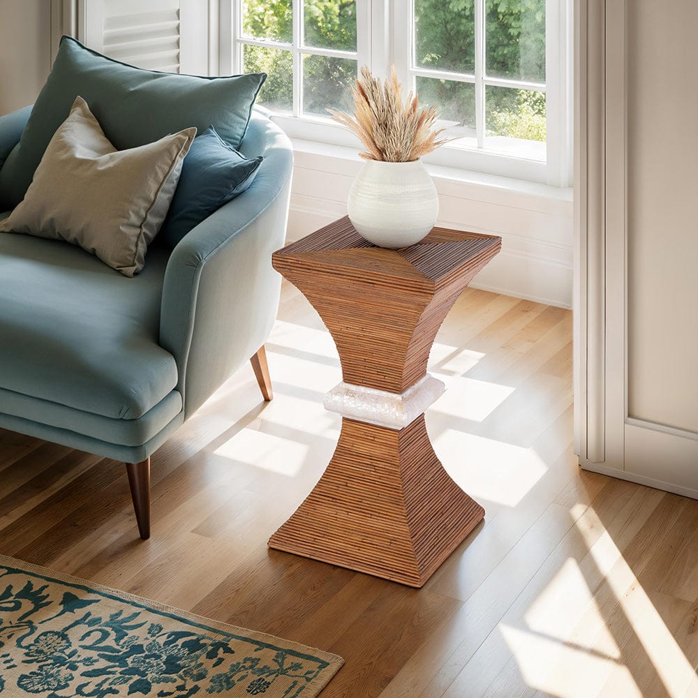 Butler Specialty Company - Marikit 13 in. W Square Wood and Arorog Inlay Side Table, Brown - 5912070 View 5