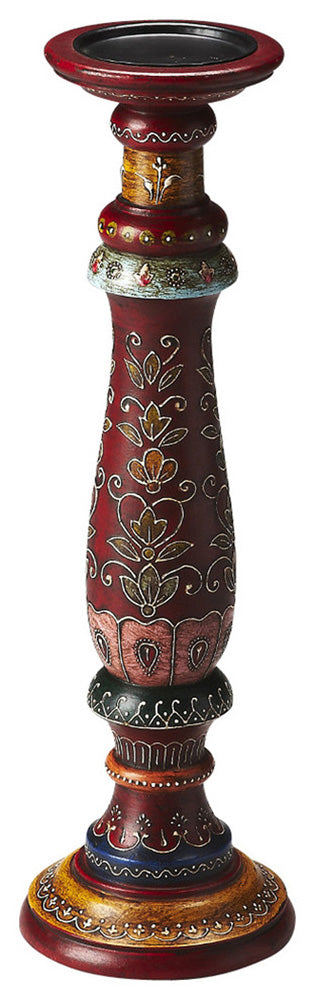 Butler Specialty Company - Hors D'oeuvres - Meadow 18 in. H x 5.5 in. W Hand Painted Wood Candle Holder, Assorted - 3464016