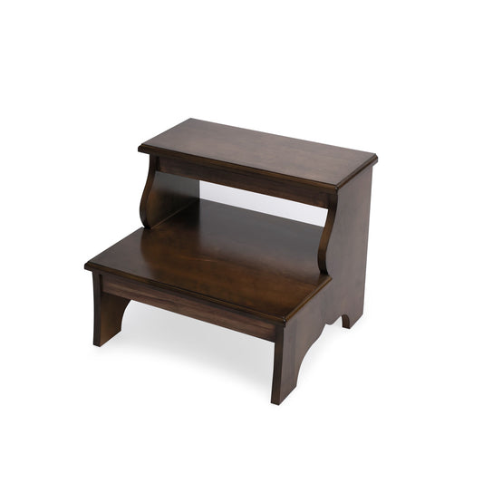 Butler Specialty Company - Melrose 15 in. H x 18 in. W 2 Step Wood Stool, Darker Brown - 1922245