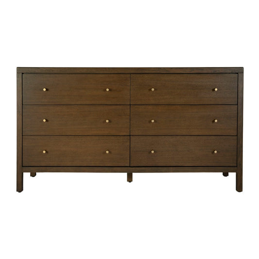 Butler Specialty Company - Mendel 60 in. W Rectangular Wood 6 Drawer Dresser, Walnut - 6266513 view 2