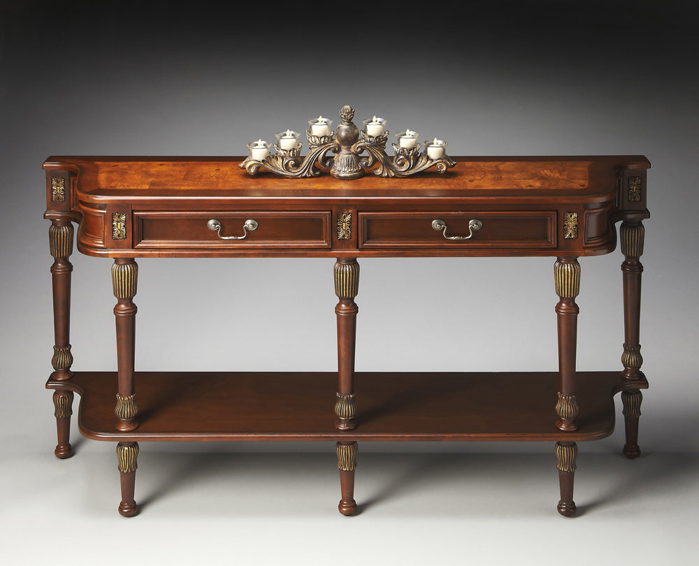 Butler Specialty Company - Merrion 60 in. W Rectangular Wood 2 Drawer Console Table, Dark Brown - 872030