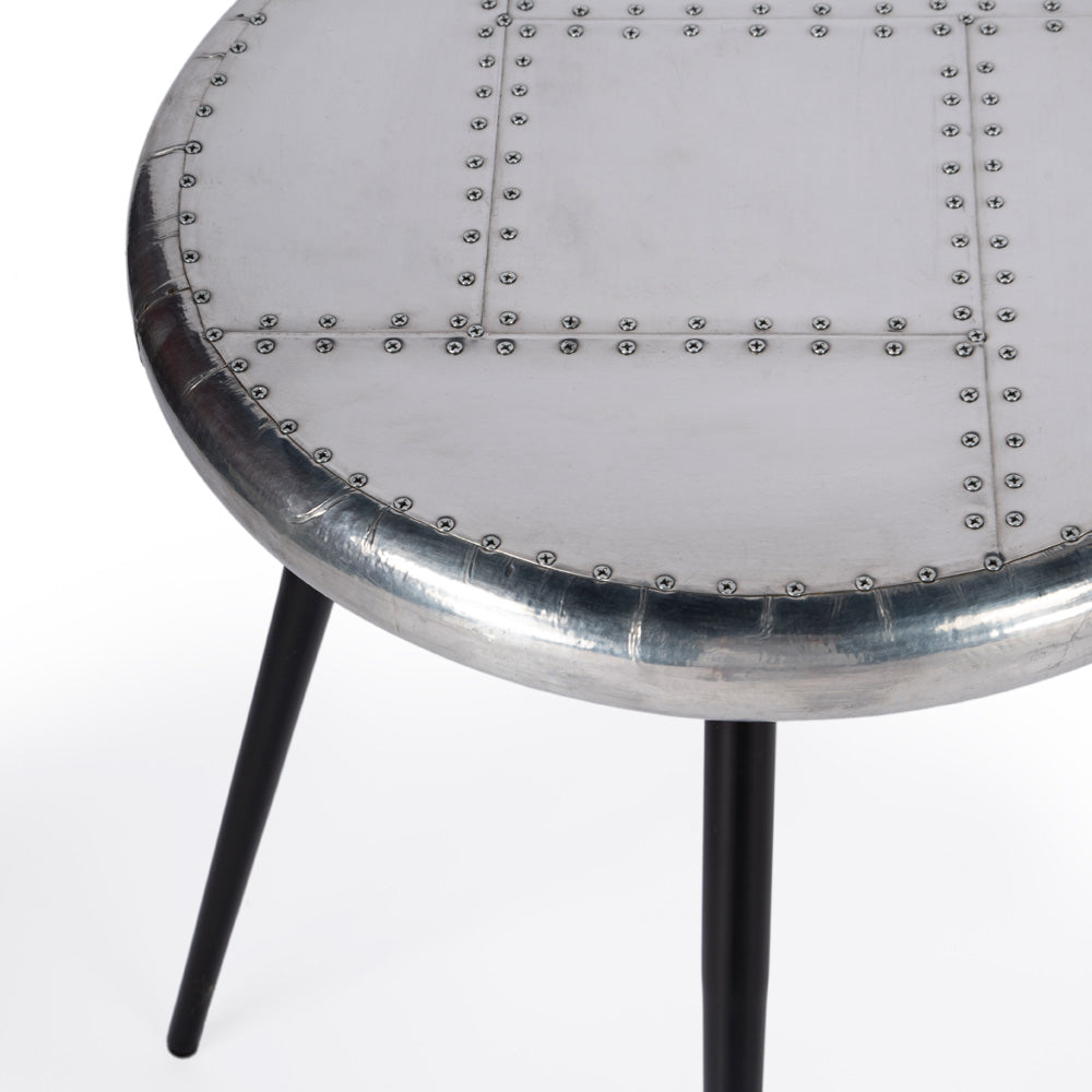 Butler Specialty Company - Midway Aviator - Midway Aviator Metal Side Table, Silver - 5639330