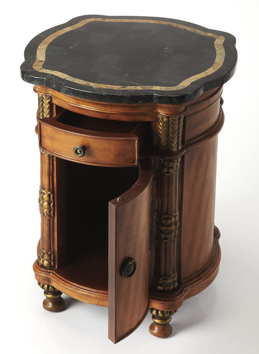 Butler Specialty Company - Heritage - Montero 20 in. W Round Fossil Stone Drum Side Table, Multi-Color - 847070