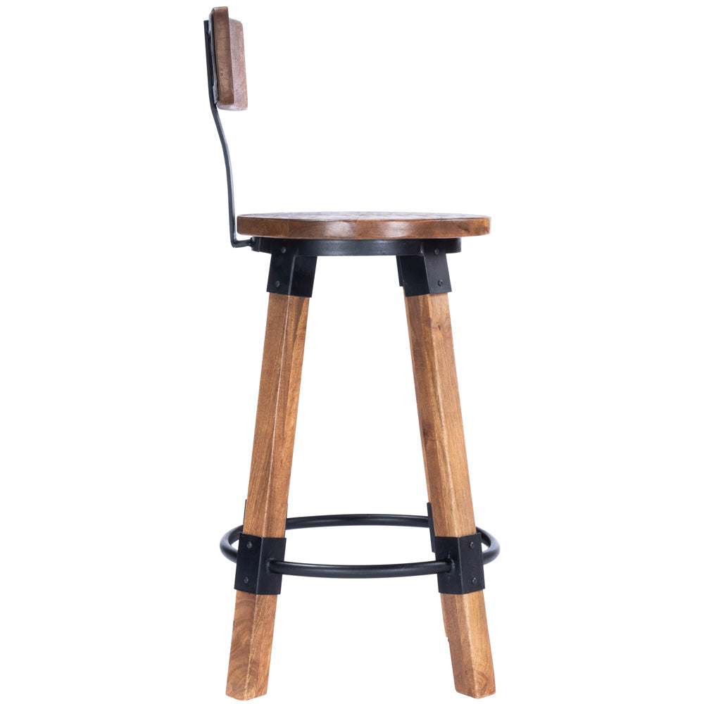 Butler Specialty Company - Masterson - Mountain Lodge Wood & Metal 26" Counter Stool, Natural Wood - 5479330