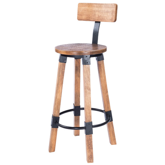 Butler Specialty Company - Masterson - Mountain Lodge Wood & Metal 30" Bar Stool, Natural Wood - 5480330