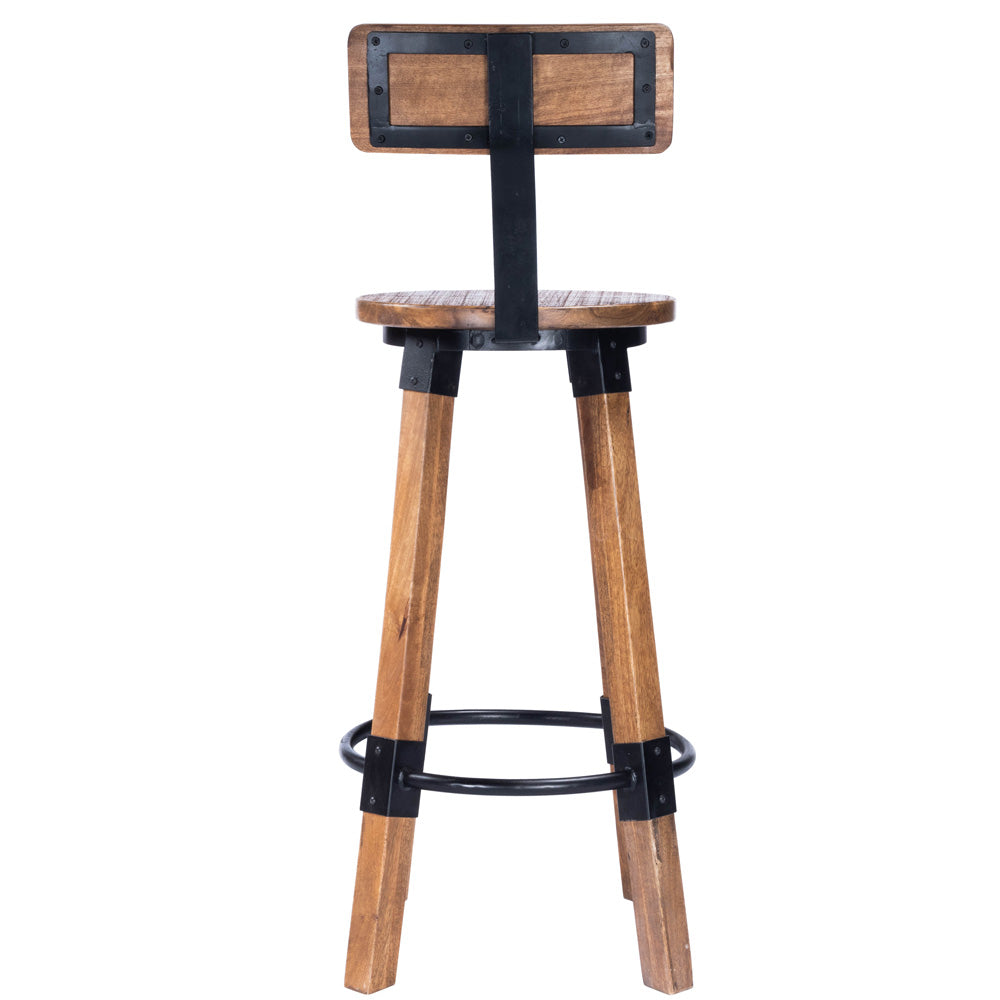 Butler Specialty Company - Masterson - Mountain Lodge Wood & Metal 30" Bar Stool, Natural Wood - 5480330